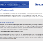 Beaumont CME Receiving Credit Guide